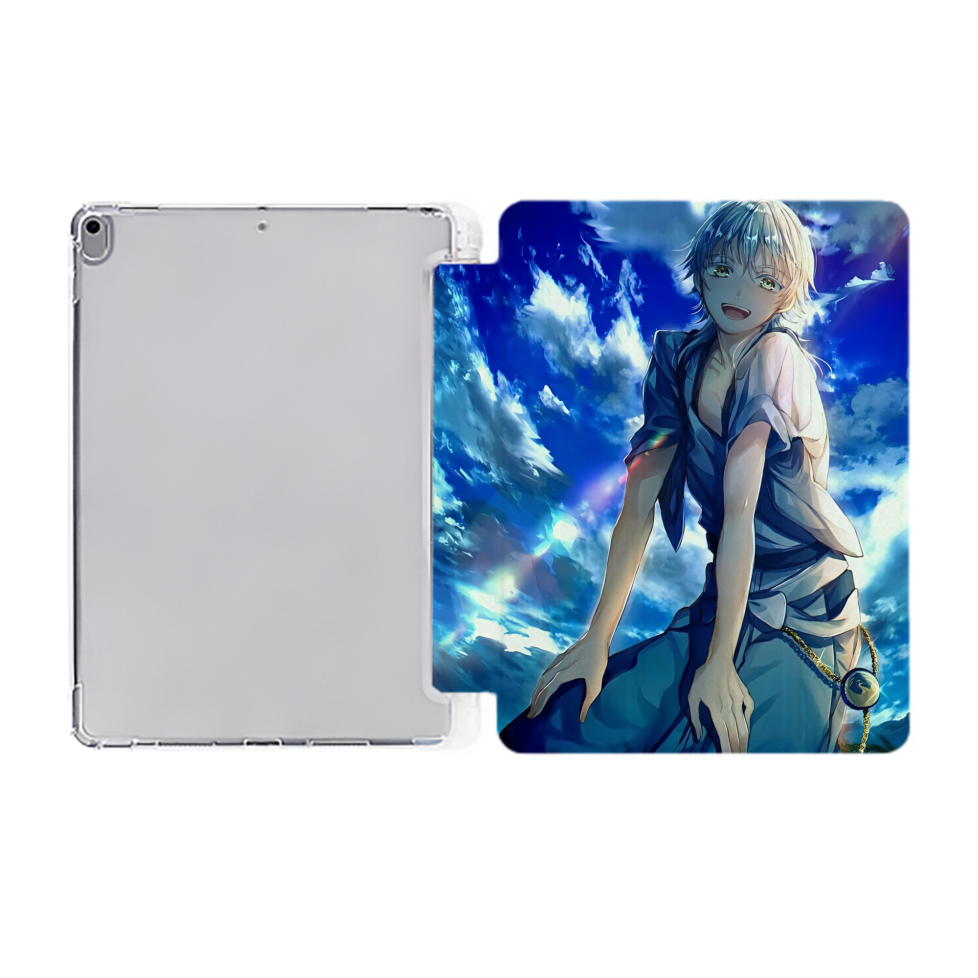 （画像用） 刀剣乱舞 Touken Ranbu IPad ケース ペン収納付き 三つ折りスタンド PUレザー×シリコン 対応機種9.5/10.5/10.9インチ